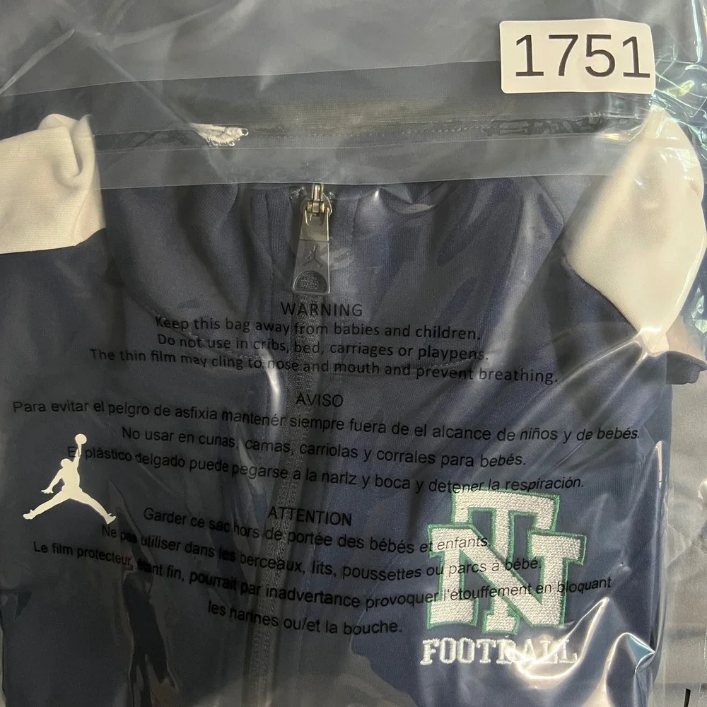 Jordan Mens XL Track Jacket Navy Blue White NT Football Full Zip Jumpman 1751